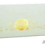 Ivory Money Envelope with Golden Hot Foil Rose