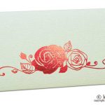 Ivory Money Envelope with Red Hot Foil Rose