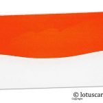 Back view of Ivory and Orange Printed Shagun Envelope