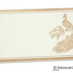 Peacock Printed Money Envelope in Ivory