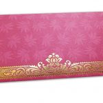 Pink Money Envelope with Flowers and Golden Floral Border