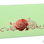 Pistachio Money Envelope with Hot Foil Rose