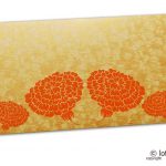 Dahlia Flowers on Golden Shimmer Texture Shagun Envelope