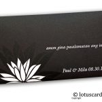 The Black Beauty Lotus Money Gift Envelope with Silk screen printing