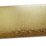 Beige and White Thread Fusion Shagun Envelope