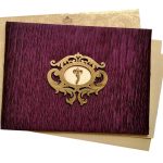 Rich Purple Velvet Wedding Card