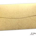 Back view of designer beige gift envelopes