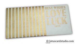 Ivory Gift Envelope with Golden Best Wishes