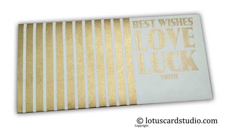 Ivory Gift Envelope with Golden Best Wishes