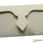 Back view of Exclusive Sized Ivory Color Envelope with Golden Lotus