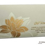 Exclusive Sized Ivory Color Envelope with Golden Lotus