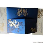 Dazzling Blue Wedding Invitation Card