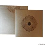 Classic Golden Brown Indian Wedding Invite