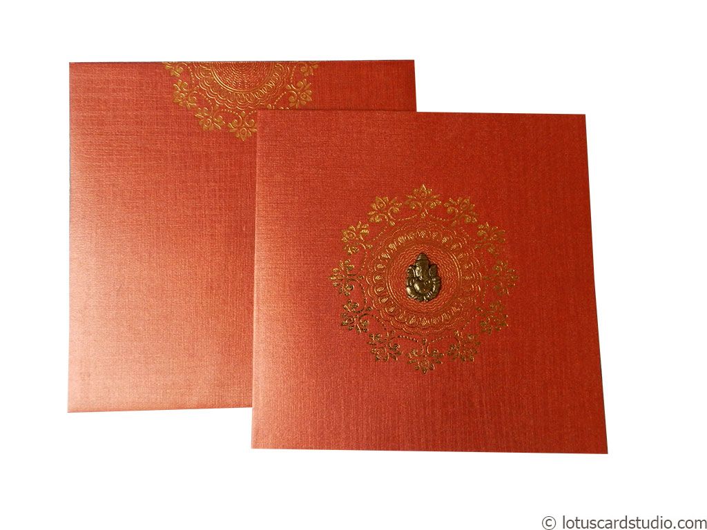 Classic Red Indian Wedding Invitation Card