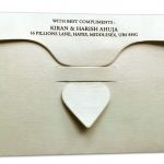 Back view of Exclusive Sized Golden Crown Flower Money Gift Envelope in Ivory