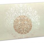 Exclusive Sized Golden Crown Flower Money Gift Envelope in Ivory