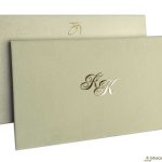 Elegant Wedding Card in Ivory Velvet