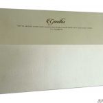 Envelope back of Elegant Wedding Card in Ivory Velvet