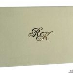 Invite front of Elegant Wedding Card in Ivory Velvet