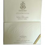 Invite inside of Elegant Wedding Card in Ivory Velvet
