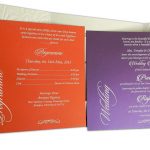 Inserts of Embossed Floral Wedding Invitation