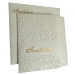 Embossed Floral Wedding Invitation