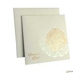 Golden Crown Design Wedding Card Invitation