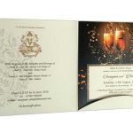 Card inside of Golden Crown Design Wedding Card Invitation