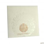 Envelope front of Golden Crown Design Wedding Card Invitation
