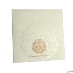 Envelope front of Golden Crown Design Wedding Card Invitation