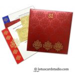 Laser Cut Indian Wedding Invitation in Red and Golden Theme