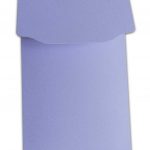 Back view of lavender color portrait envelopes