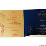 Inserts of Metallic White Indian Wedding Card