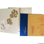 Metallic White Indian Wedding Card