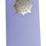 Golden Hot Foil Floral Printed on Lavender Envelope