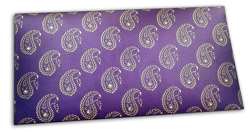 Exlusive Sized Paisley Design Gift Envelope in Super Indigo