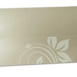 Back view of Perfumed Envelope with Golden Floral Design