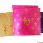 Lotus Themed Pink Wedding Invitation