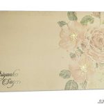 Envelope front of Fantasy Pink Rose Wedding Invitation Card with Hot Foil Stamped