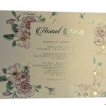 Insert1 of Fantasy Pink Rose Wedding Invitation Card with Hot Foil Stamped