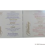 Inserts of Beautiful Paisley Theme Royal Red Wedding Card