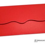 Back view of Red Shagun Envelopes with Hot Foil Golden Paisley Flower