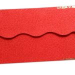 Back view of Double Paisley Red Money Envelope