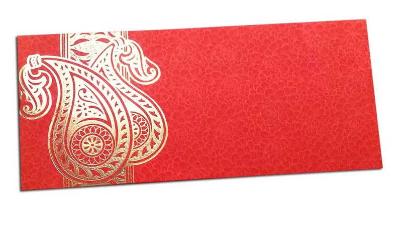 Double Paisley Red Money Envelope