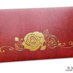 Perfumed Designer Shagun Envelopes in Royal Red with Hot Foil Rose
