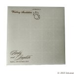 Envelope front of Royal White Golden Wedding Invitation
