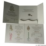 Inserts of Royal White Golden Wedding Invitation