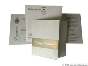 Royal White Golden Wedding Invitation