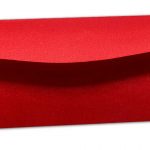 Back view of Shagun Envelope in Classic Red Satin Fabric