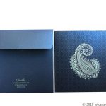Envelope back of Beautiful Paisley Theme Imperial Blue Wedding Card